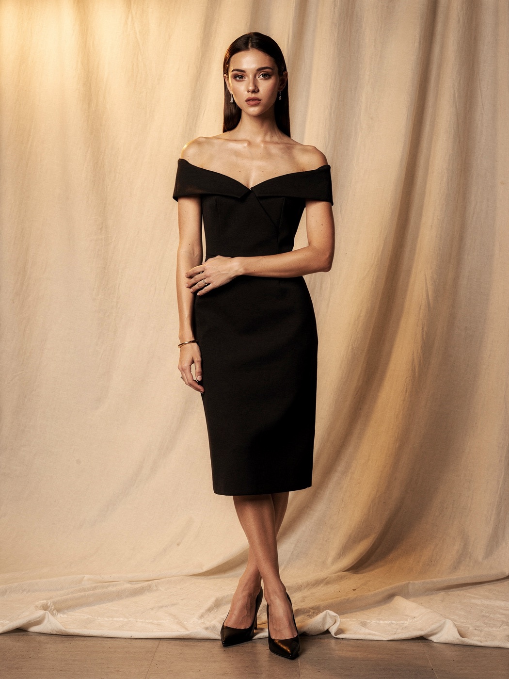 Robe noire portée